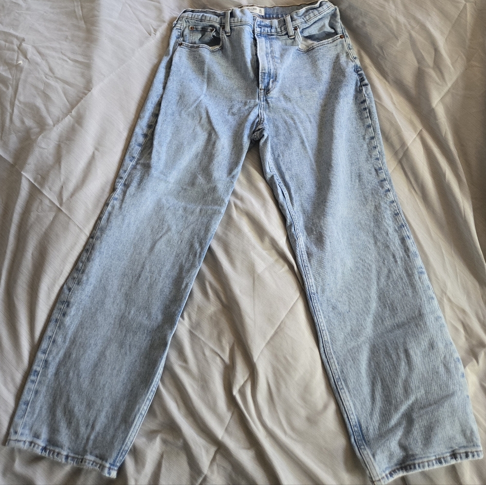 Abercrombie & Fitch Light Blue Straight Ankle Jeans